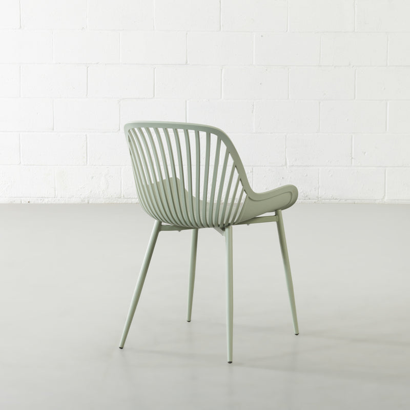 DANIELLA - Green Plastic Dining Chair
