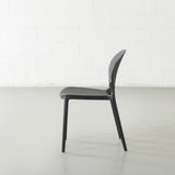 POLKA - Black UV Resistant Plastic Dining Chair