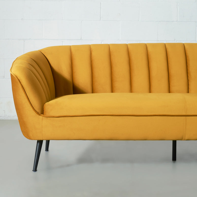AUDREY - Mustard Velvet Sofa