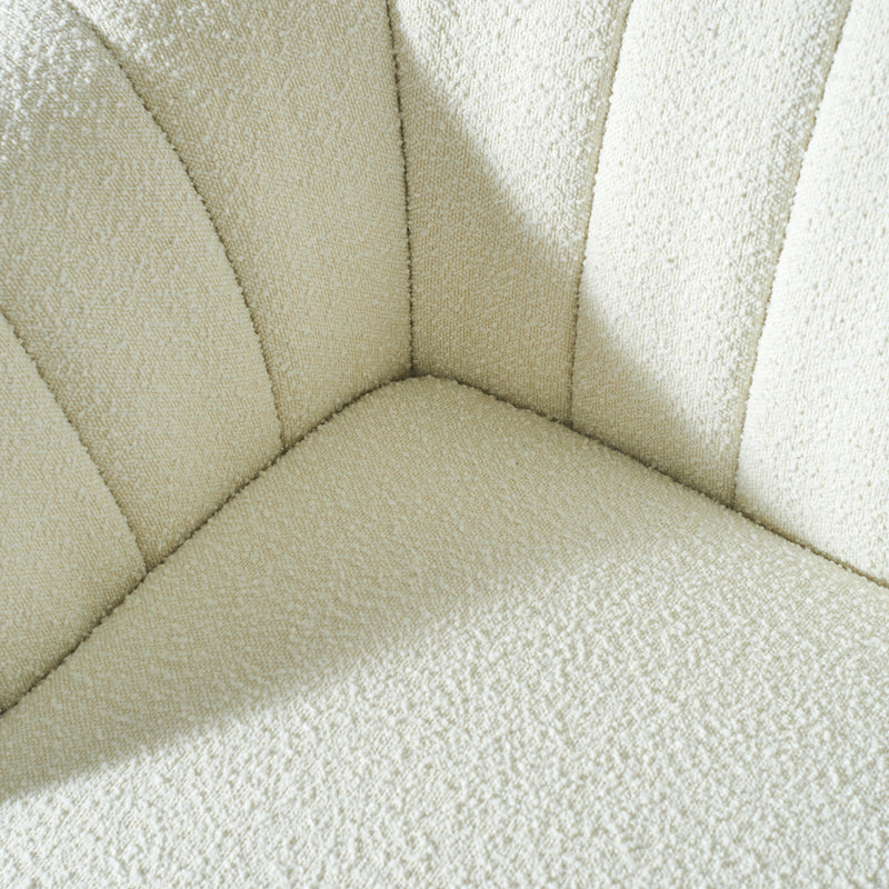 AUDREY - Cream Boucle Fabric Sofa