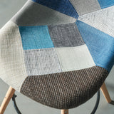 ESSEN -Blue Monochrome Fabric Patchwork Stool