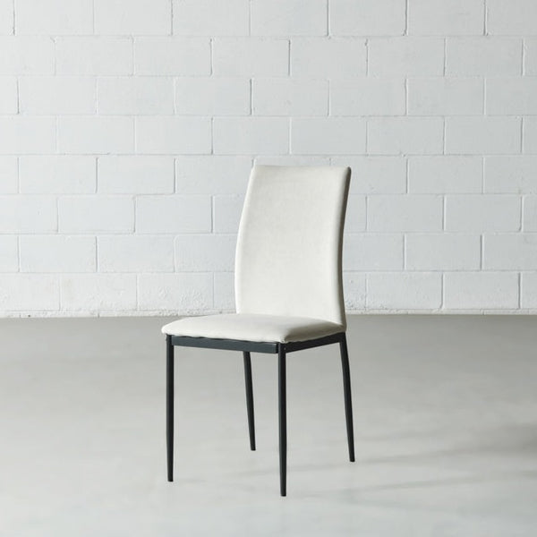 DEMINA - Beige Velvet Dining Chair