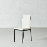 DEMINA - White Vegan Leather Dining Chair