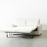 FONDA - Cream Fabric Sofabed with Memory Foam Mattress