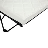 CAMERON - Cream Fabric Sofabed with Memory Foam Mattress