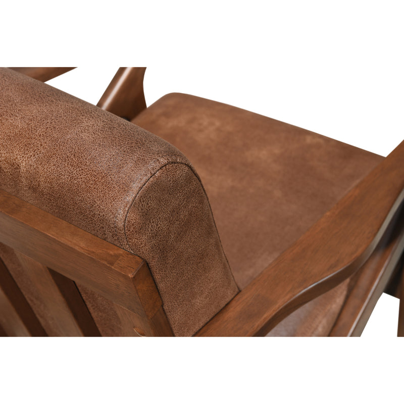 BIANCA Brown Leather Lounge Chair