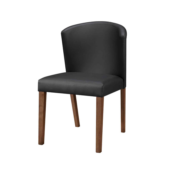 ALICIA - Black Leather Dining Chair
