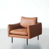 MAPLETON - Brown Vegan Leather Chair