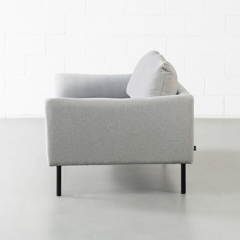 MAPLETON - Grey Fabric 2-Seater Sofa