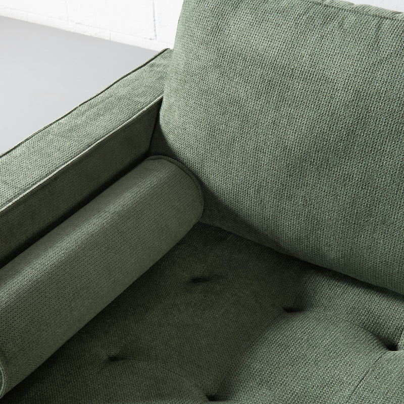 FONDA - Green Fabric Sectional Sofa - Left