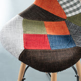 ESSEN - Multicolour Fabric Patchwork Stool