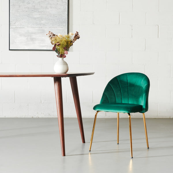 SOPHIE - Green Velvet Dining Chair