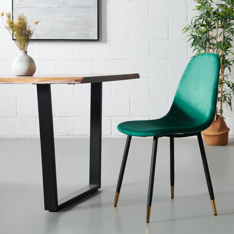 MILAN - Green Velvet Dining Chair