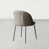SOPHIE - Grey Leather Dining Chair - FINAL SALE