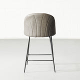 SOPHIE - Grey Leather Counter Stool