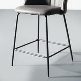 SOPHIE - Grey Leather Counter Stool