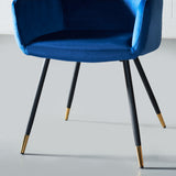 MILAN - Blue Velvet Arm Chair