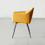 MILAN - Yellow Velvet Arm Chair