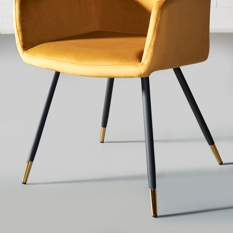 MILAN - Yellow Velvet Arm Chair