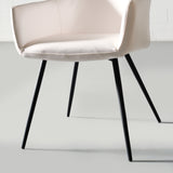 MILAN - White Vintage Leather Arm Chair