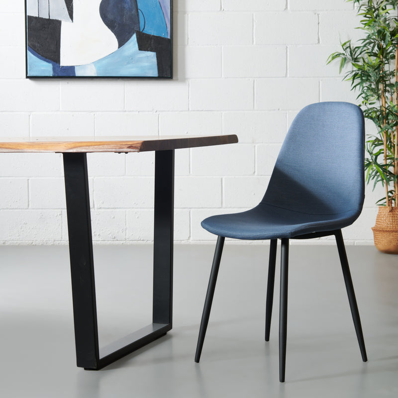 MILAN - Blue Fabric Dining Chair - FINAL SALE