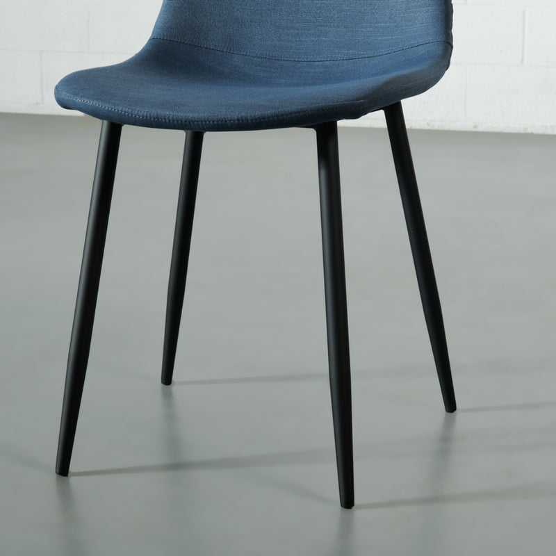 MILAN - Blue Fabric Dining Chair