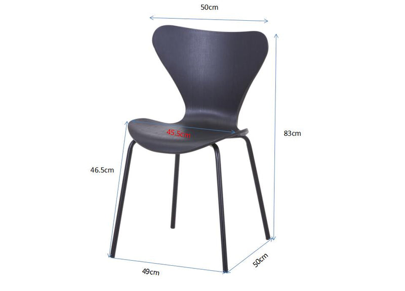 AGATA - Black Dining Chair