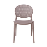 POLKA - Brown UV Resistant Plastic Dining Chair