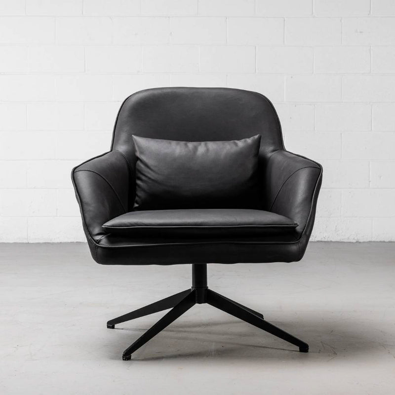 DIOR - Black Leather Lounge Chair