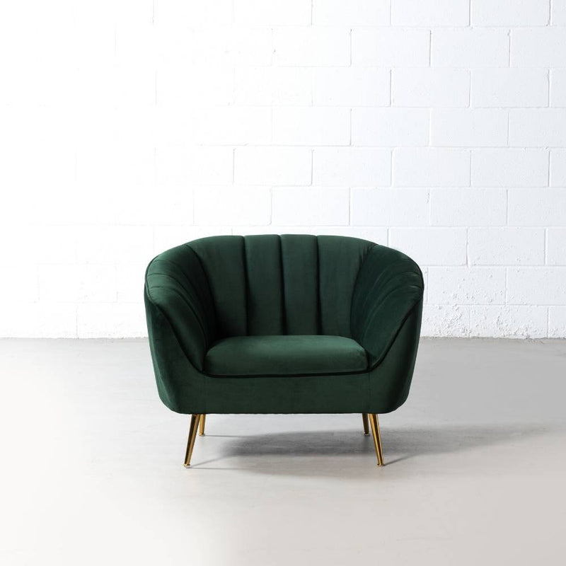 AUDREY - Green Velvet Chair