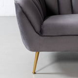 AUDREY - Grey Fabric Sofa