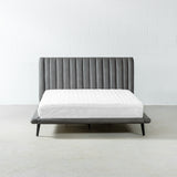 LINA - Grey Leather Bed