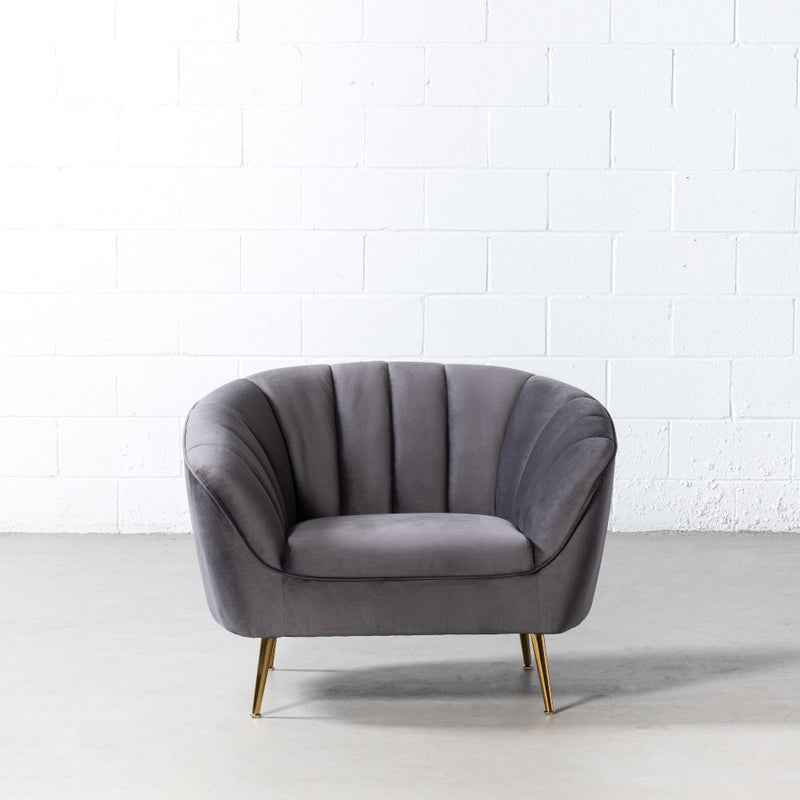 AUDREY - Grey Fabric Chair