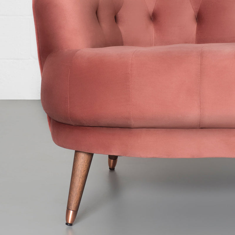MARLON - Pink Fabric Sofa - FINAL SALE