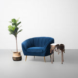 AUDREY - Blue Fabric Chair