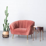 AUDREY - Pink Velvet Chair