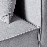 MASON - Light Grey Fabric Armless Chair Module
