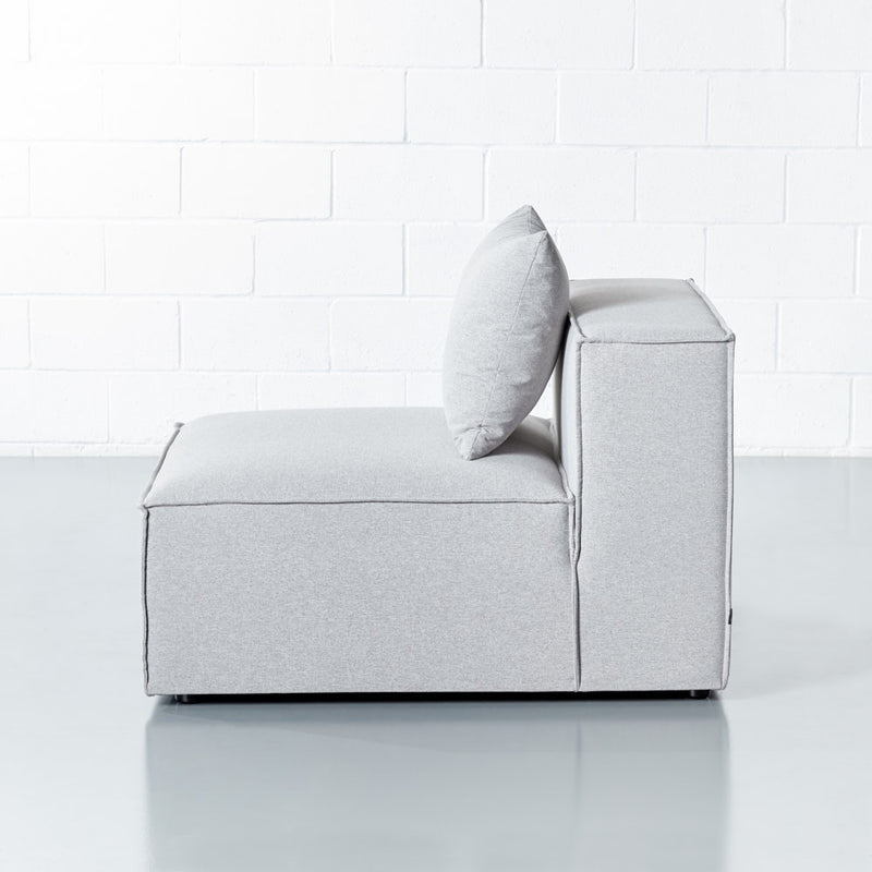 MASON - Light Grey Fabric Armless Chair Module