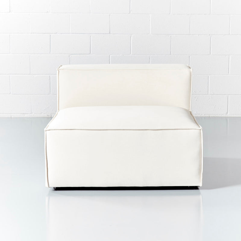 MASON - Cream Fabric Armless Chair Module