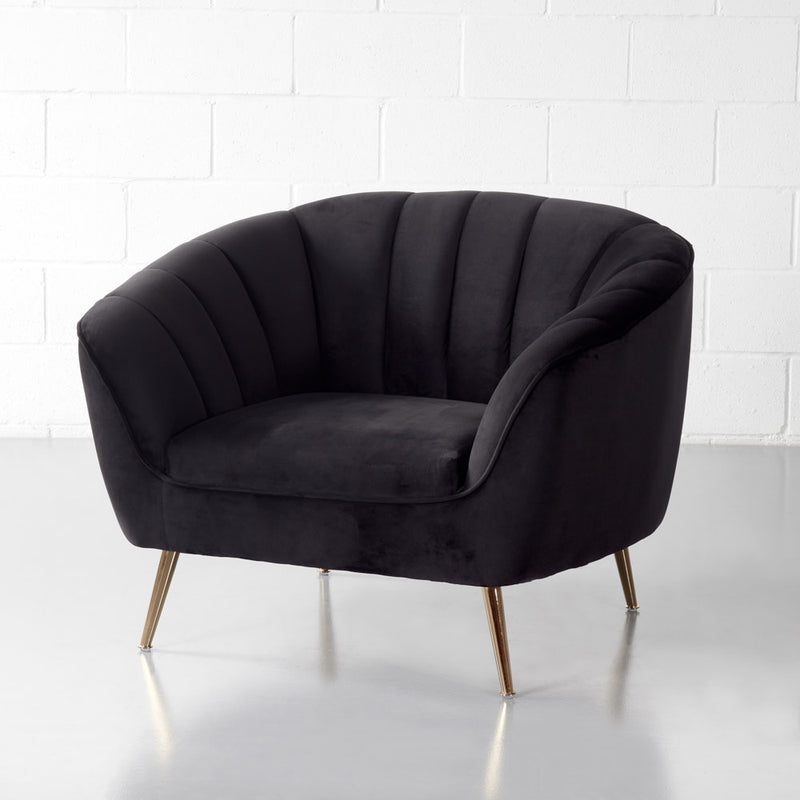 AUDREY - Black Velvet Chair