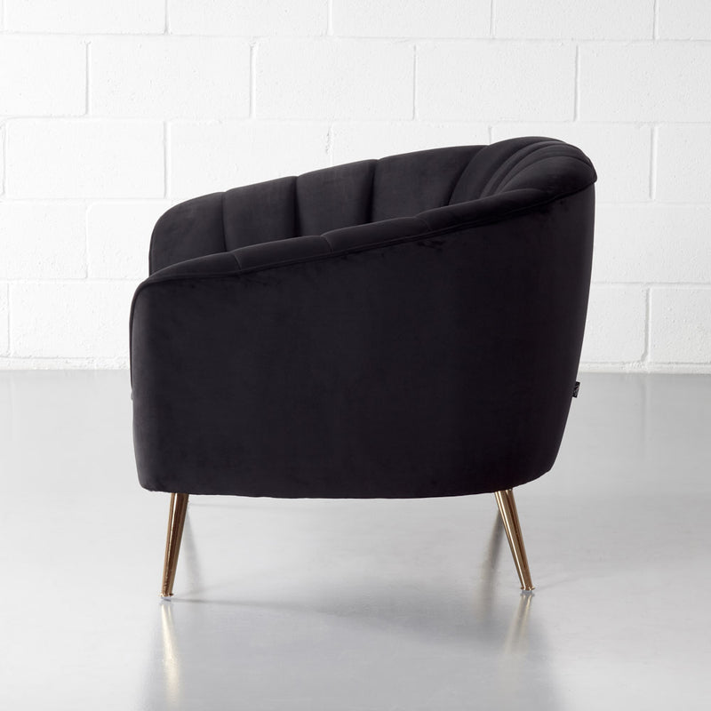 AUDREY - Black Velvet Chair - FINAL SALE
