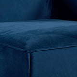MASON - Blue Velvet Corner Chair Module