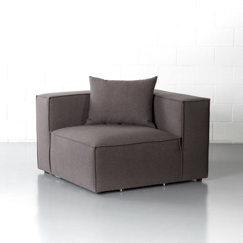 MASON - Dark Grey Fabric Corner Chair Module