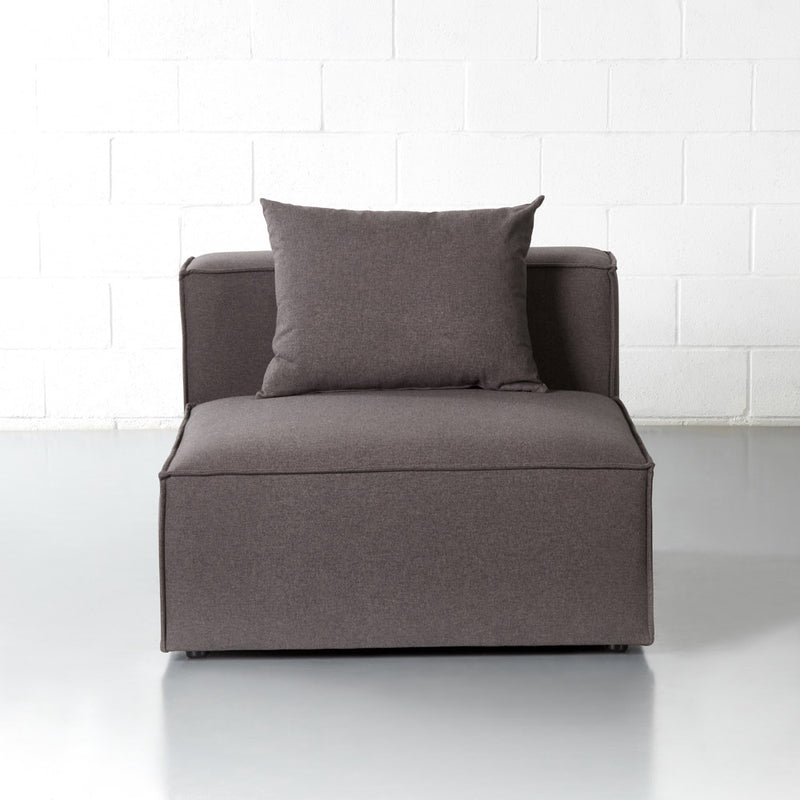 MASON - Dark Grey Fabric Armless Chair Module