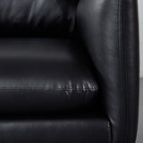 MAPLETON - Black Vegan Leather 2-Seater Sofa
