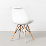 EIFFEL - White Leather Padded Side Chair