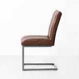 CAL - Vintage Brown Leather Industrial Chair