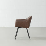 MILAN - Brown Vintage Leather Arm Chair