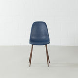MILAN - Blue Leather Dining Chair