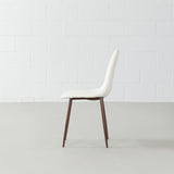 MILAN - White Leather Dining Chair